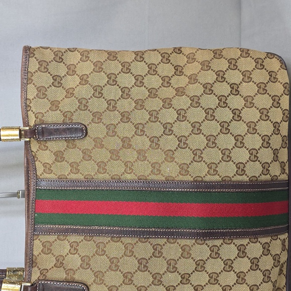 ✨️GUCCI GG Canvas Web Sherry Line Tote Bag - Picture 4 of 16